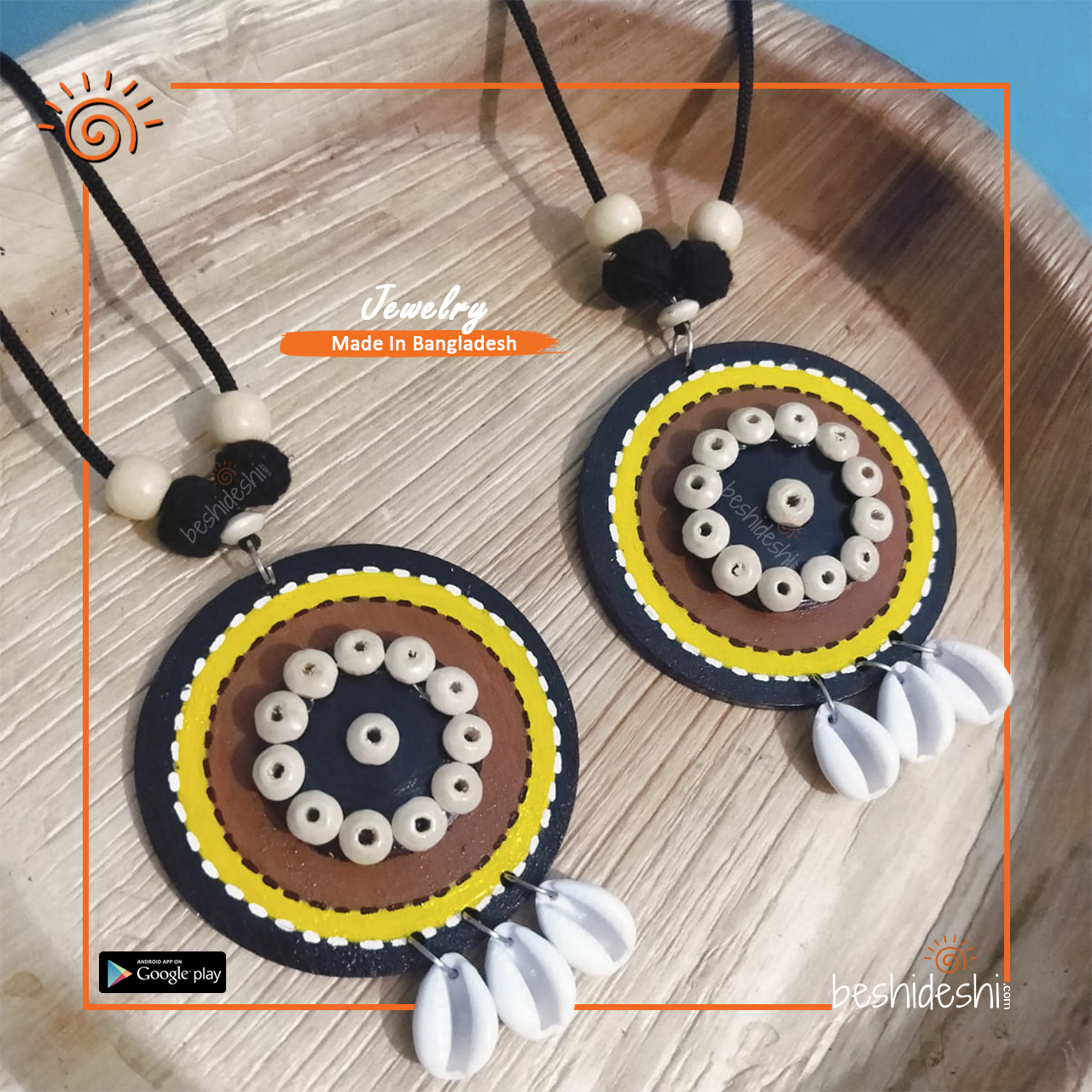 21 Wooden Handmade Neckpiece