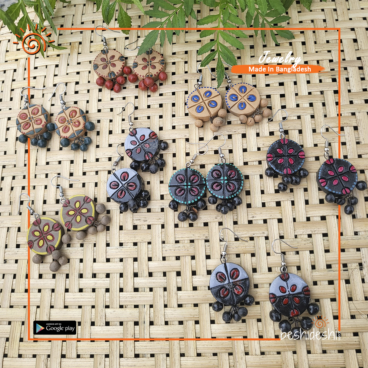 31 Handmade Terracotta Earring