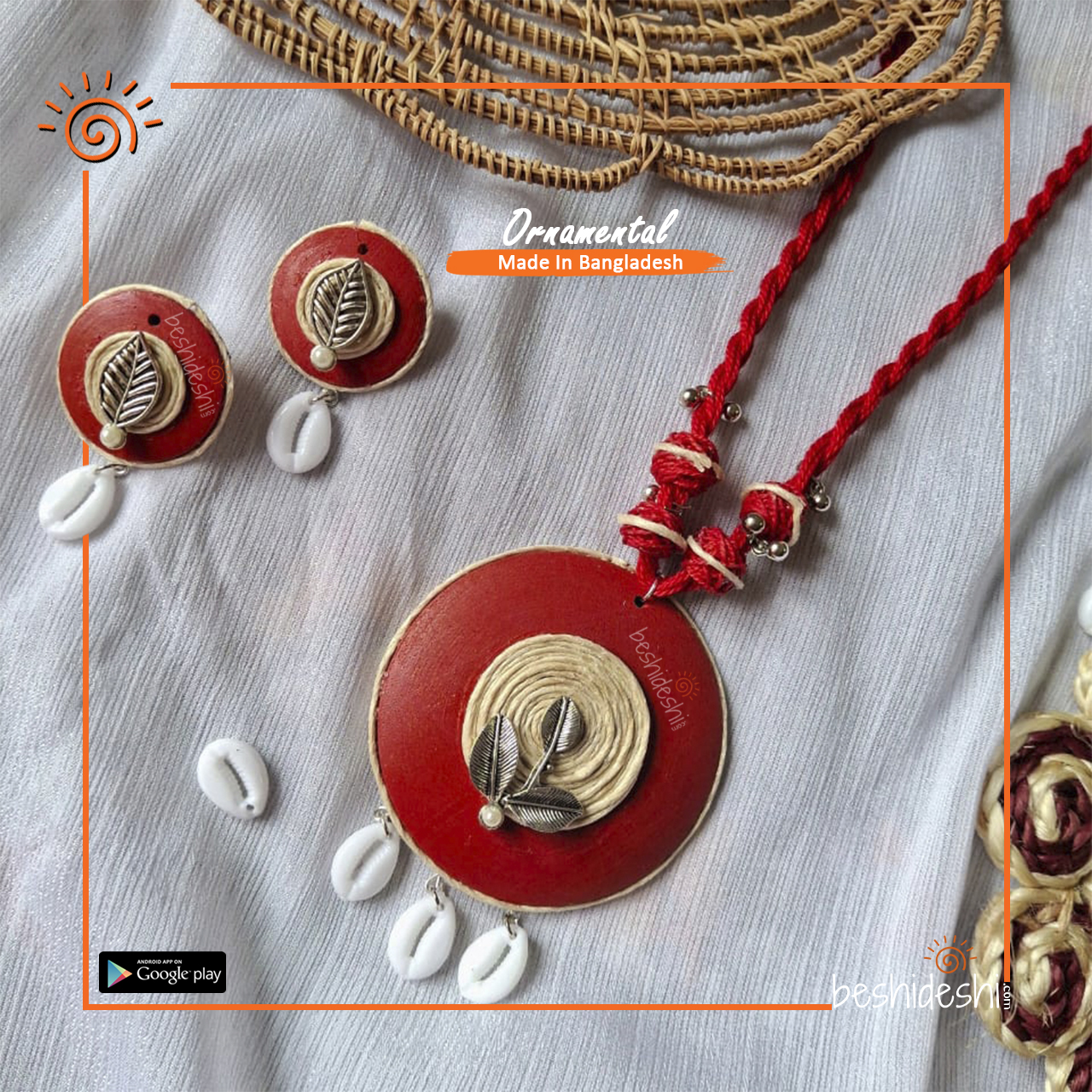 01 Wooden Handmade Jewelry Set