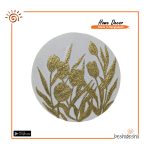 White Golden Tulip Texture Art Canvas