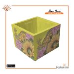 Hand Painted Wooden Flower Vase