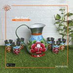 Rickshaw Painted Jug with Glass Set