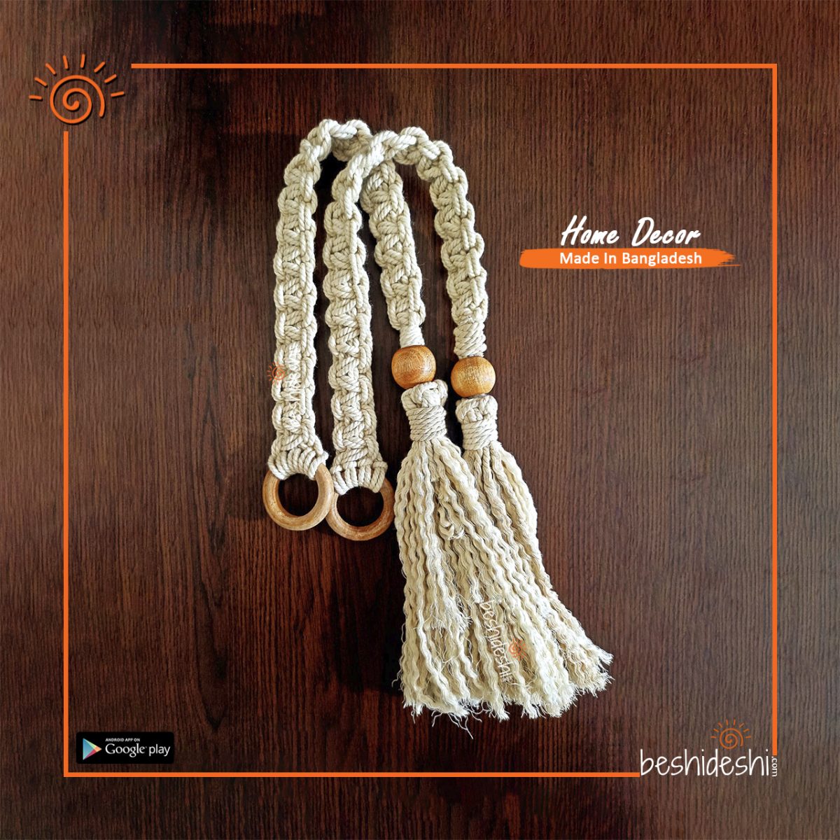 Macramé Curtain Tie-Back