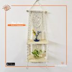 Macramé Double Layer Wall Shelf
