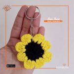 Crochet Flower Key Ring