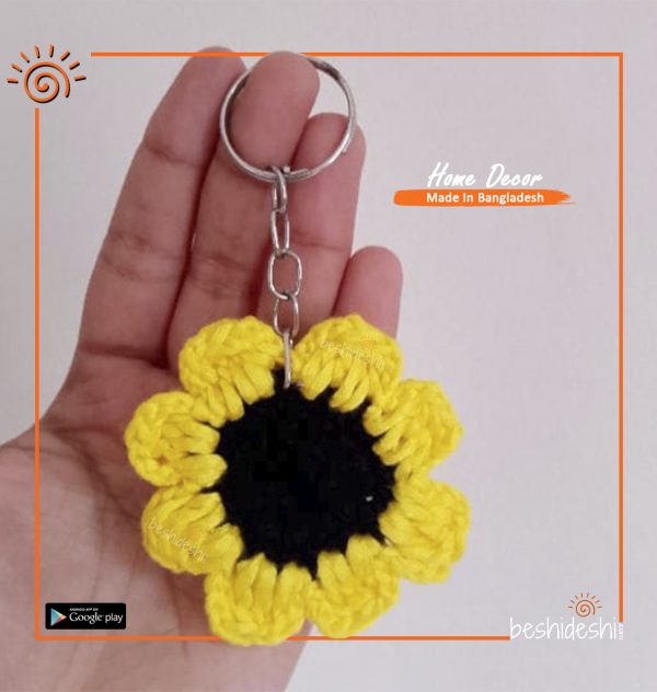 Crochet Flower Key Ring