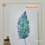 Hand Painted Feather Art Canvas