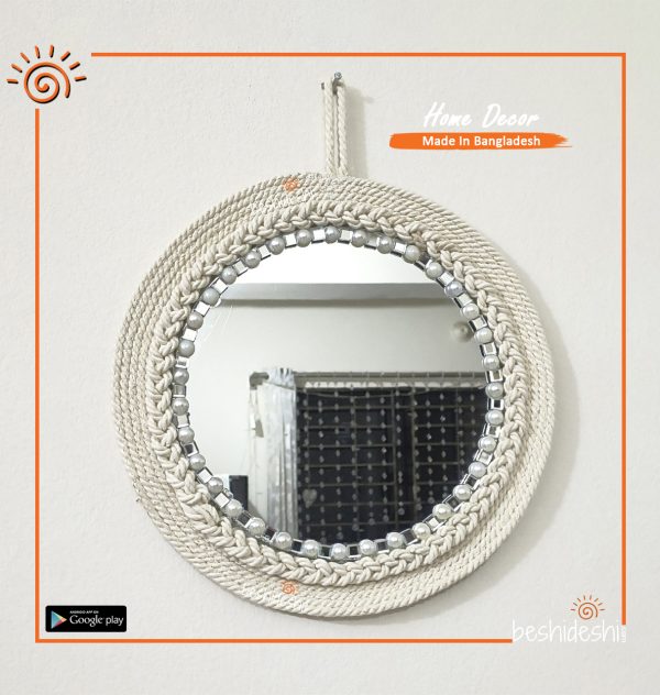 Macramé Wall Décor Mirror
