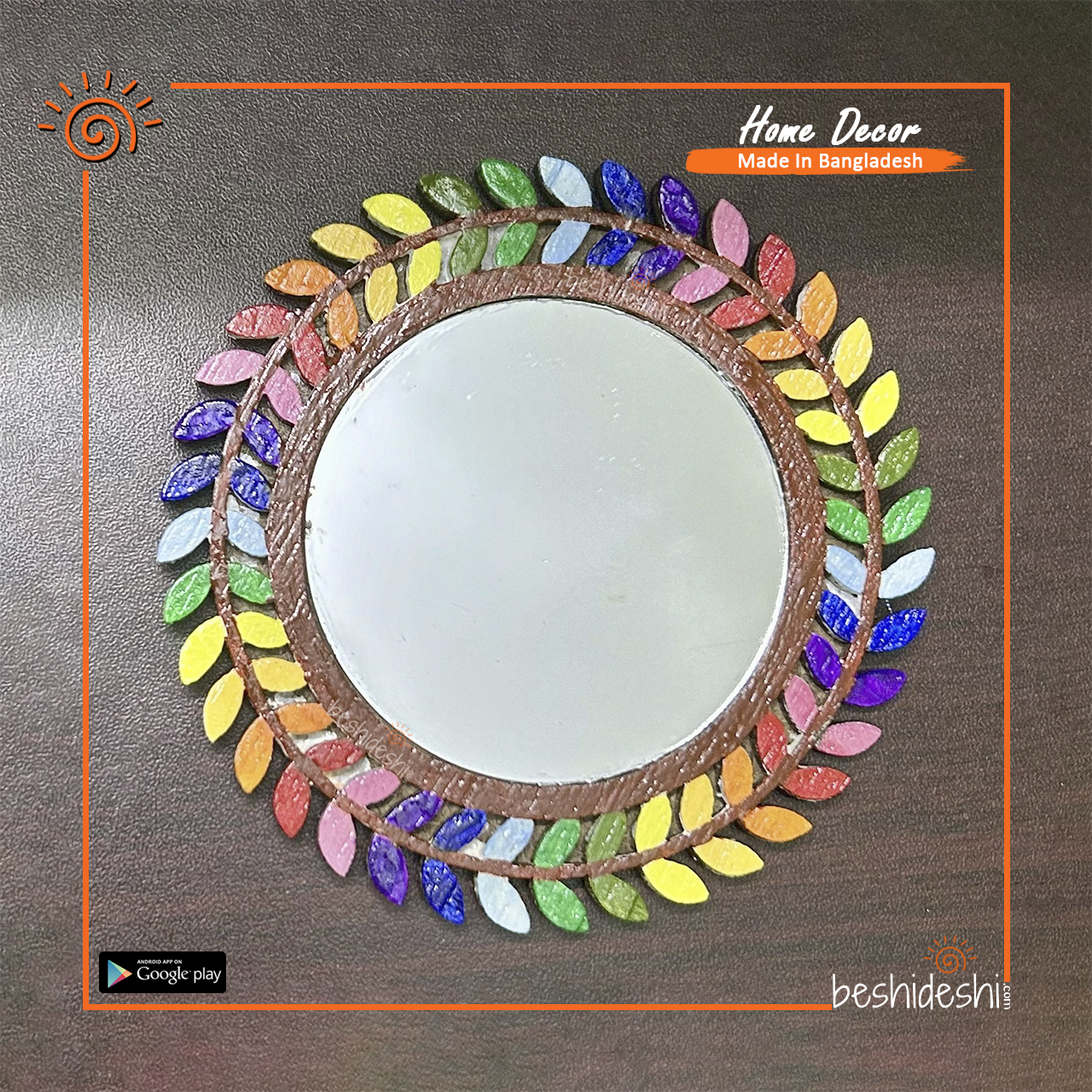 01 Maya Hand Painted Mirror