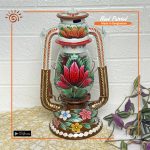 Rickshaw Painted Hurricane Lamp