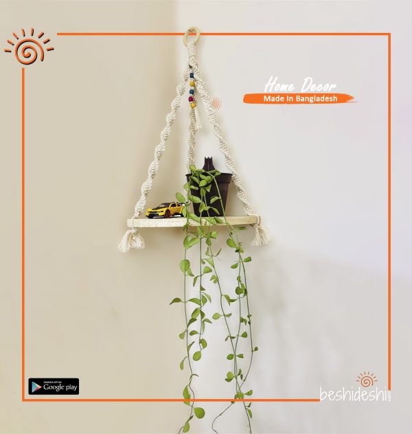 Macramé Corner Shelf