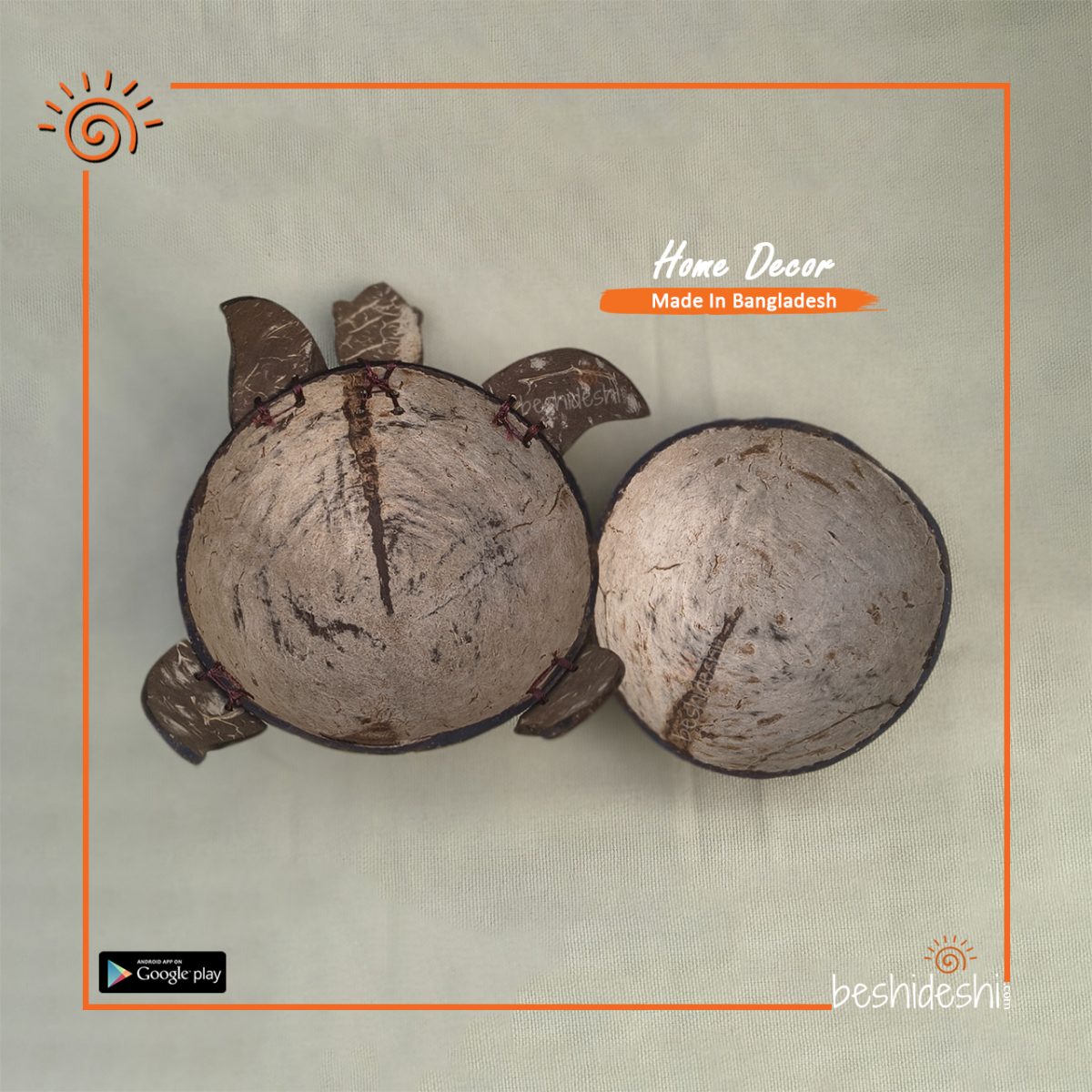 Coconut Shell Turtle Box