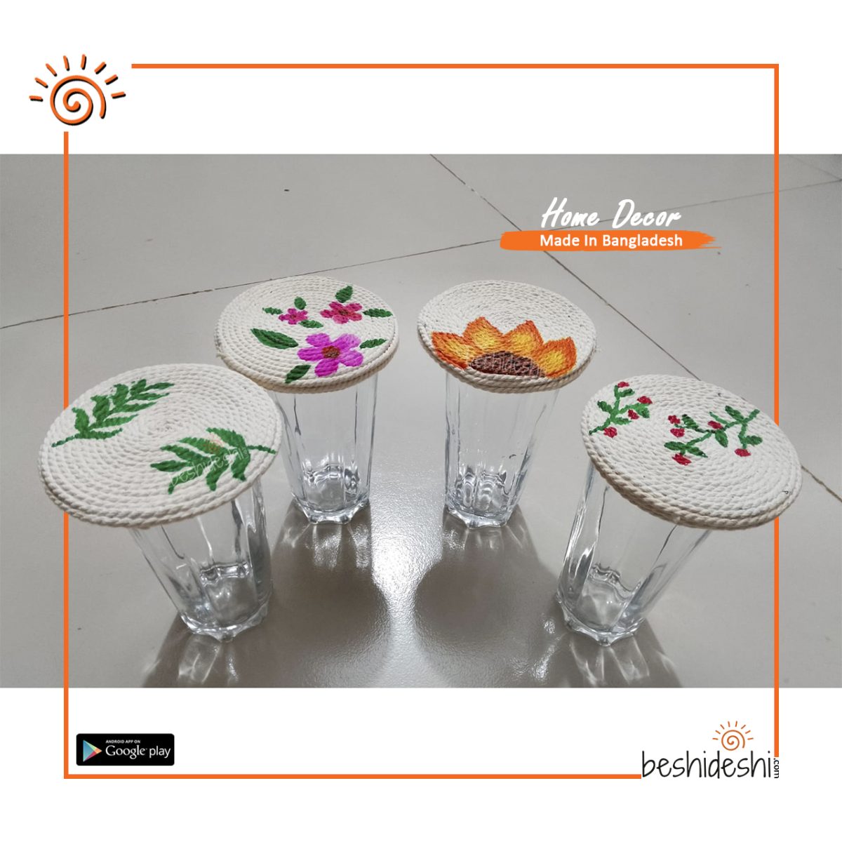 Macramé Glass Coaster