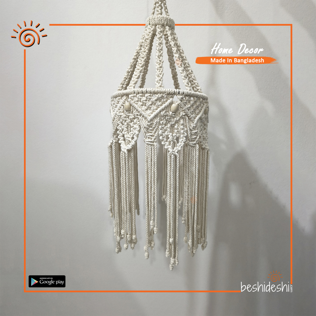 02 Macramé Hanging Lampshade