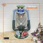 Rickshaw Painted Hurricane Lamp