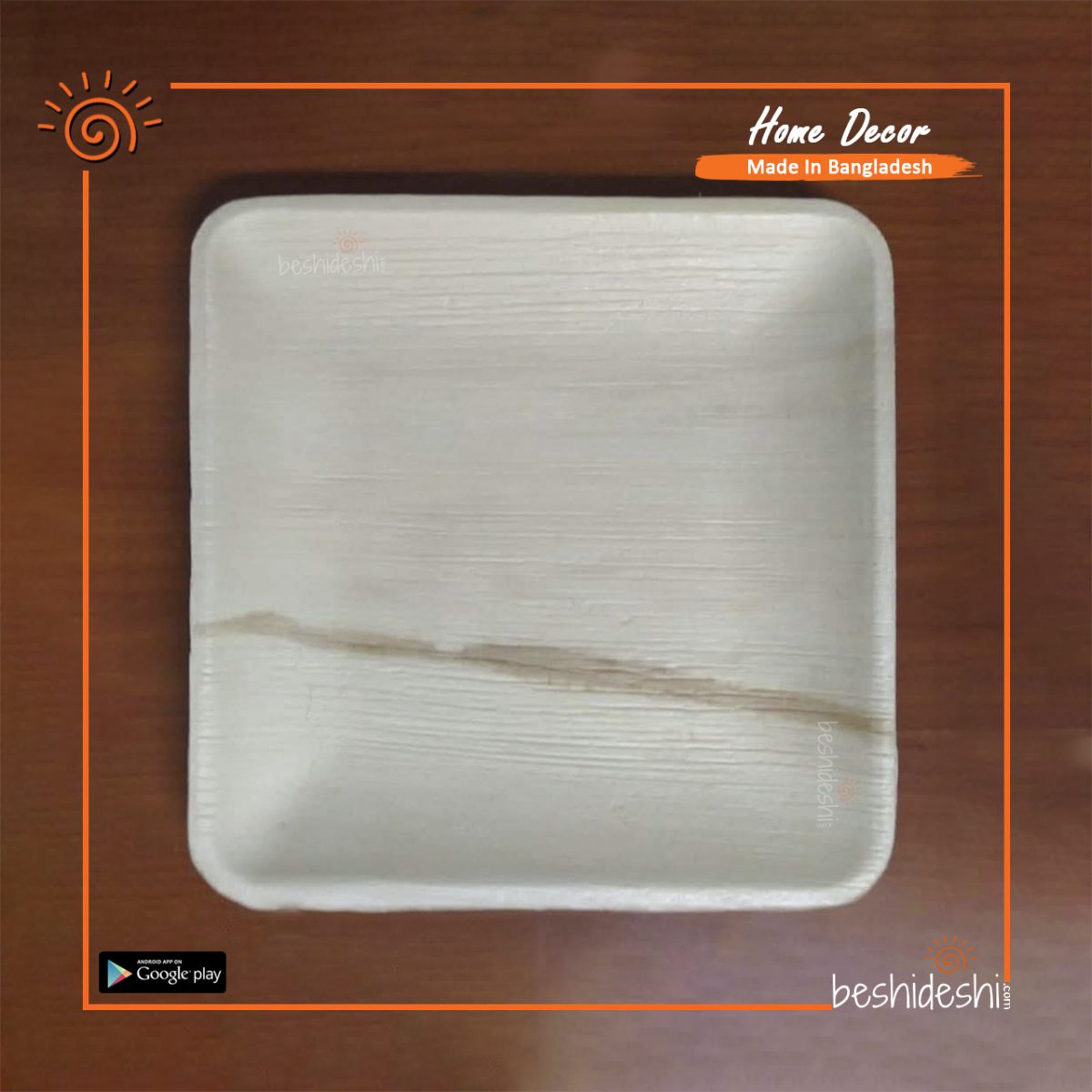 Reusable Areca Square Plate Set