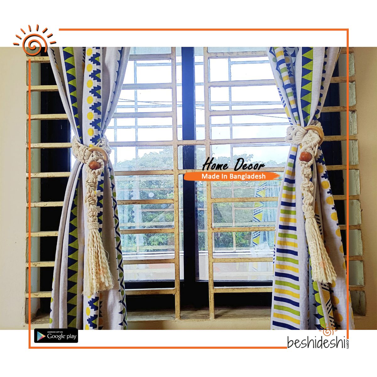 Macramé Curtain Tie-Back