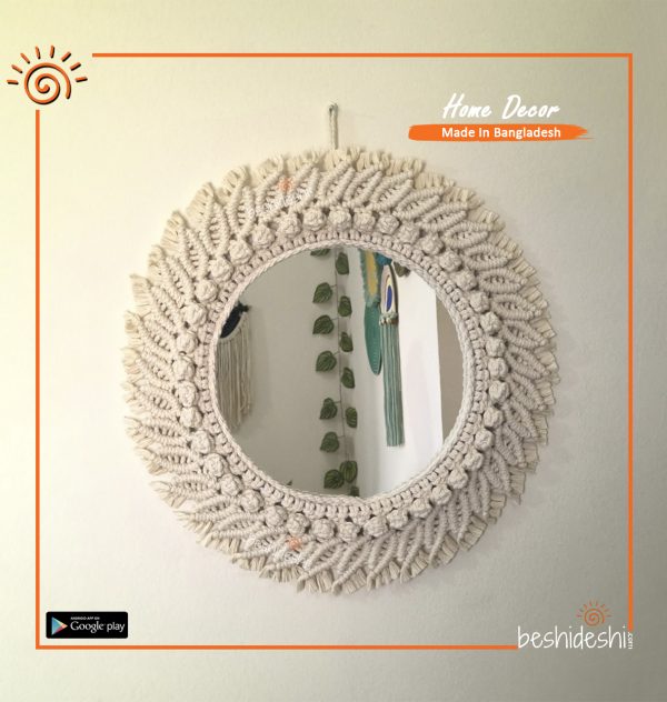 Macramé Wall Décor Mirror