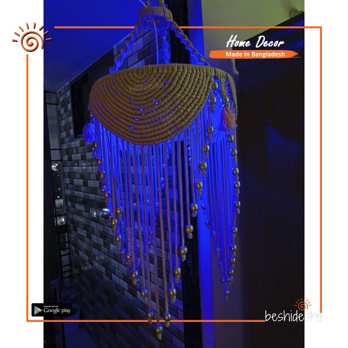 Macramé Hanging Lampshade