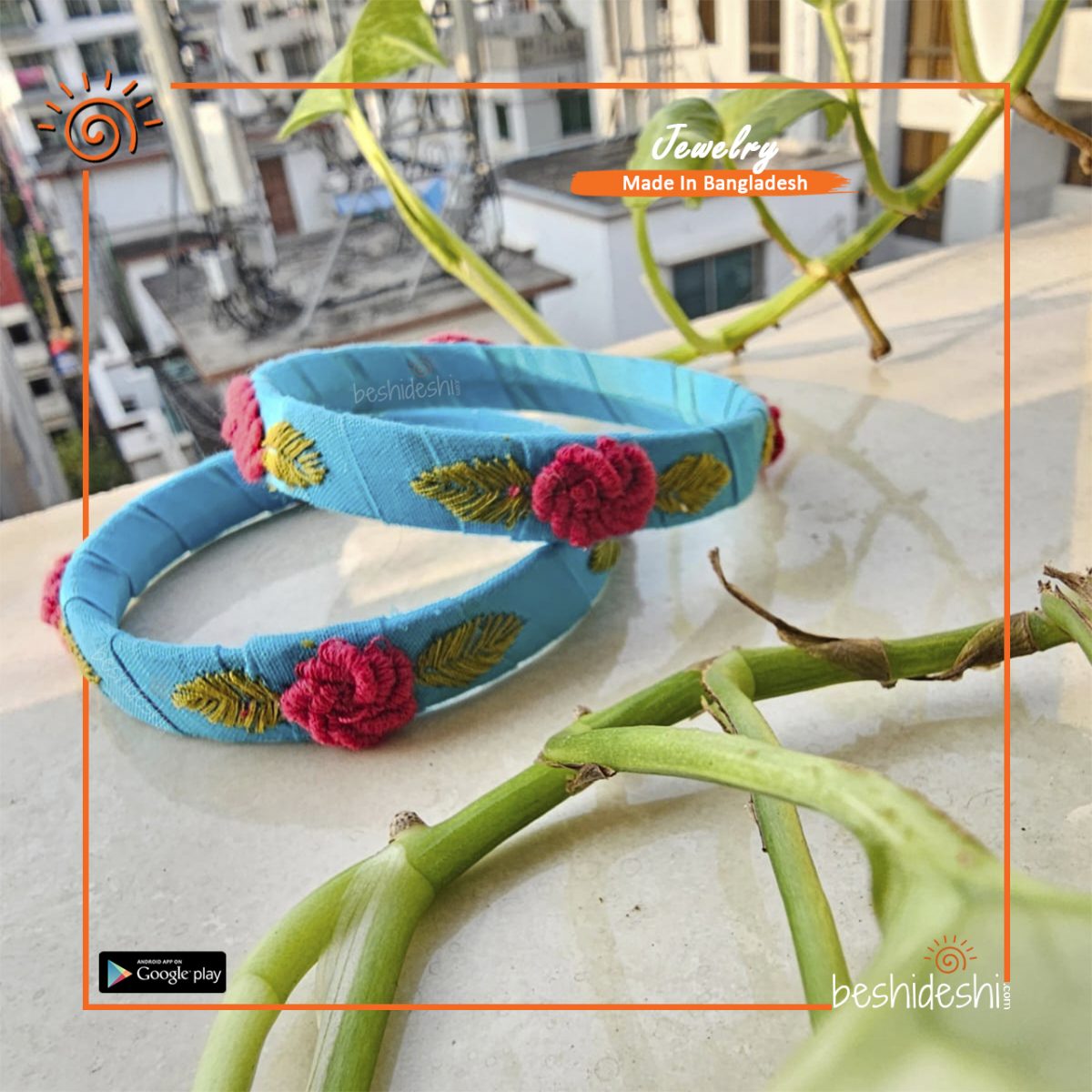 Golap Nila Hand Made Bangle Set