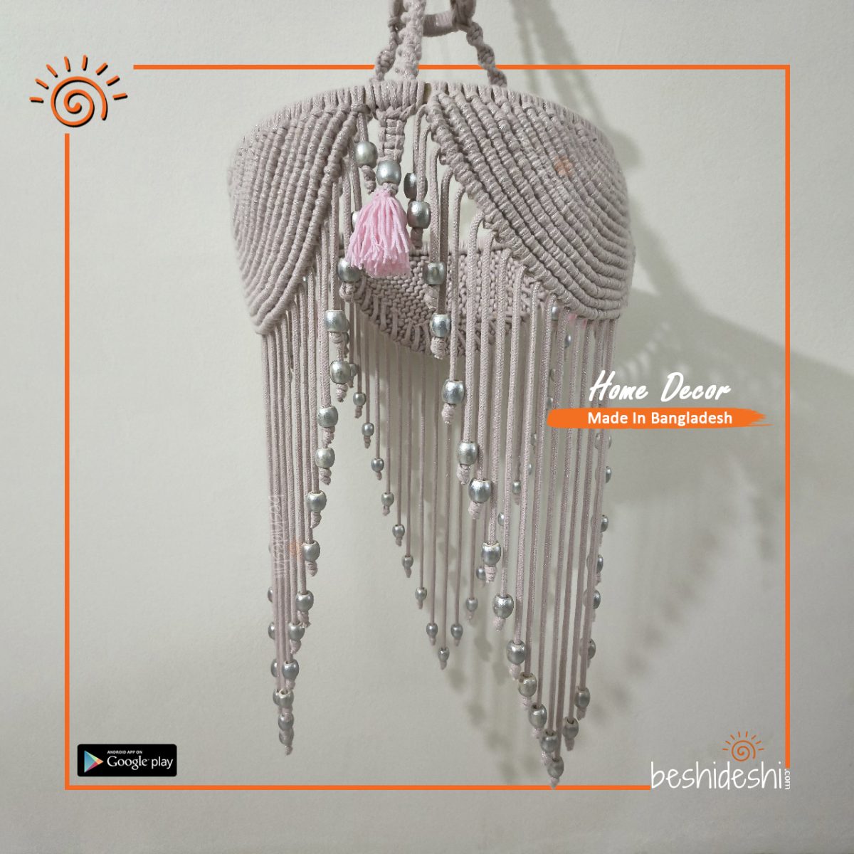 Macramé Hanging Lampshade