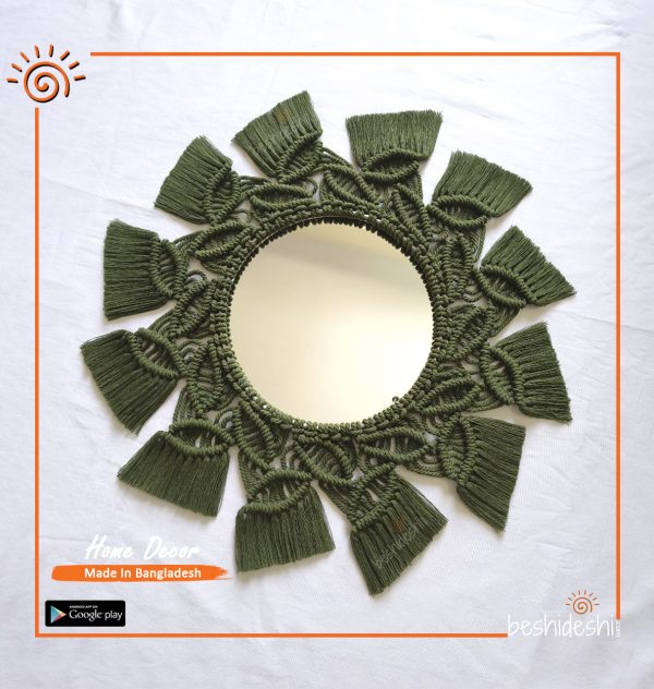 Macramé Wall Décor Mirror