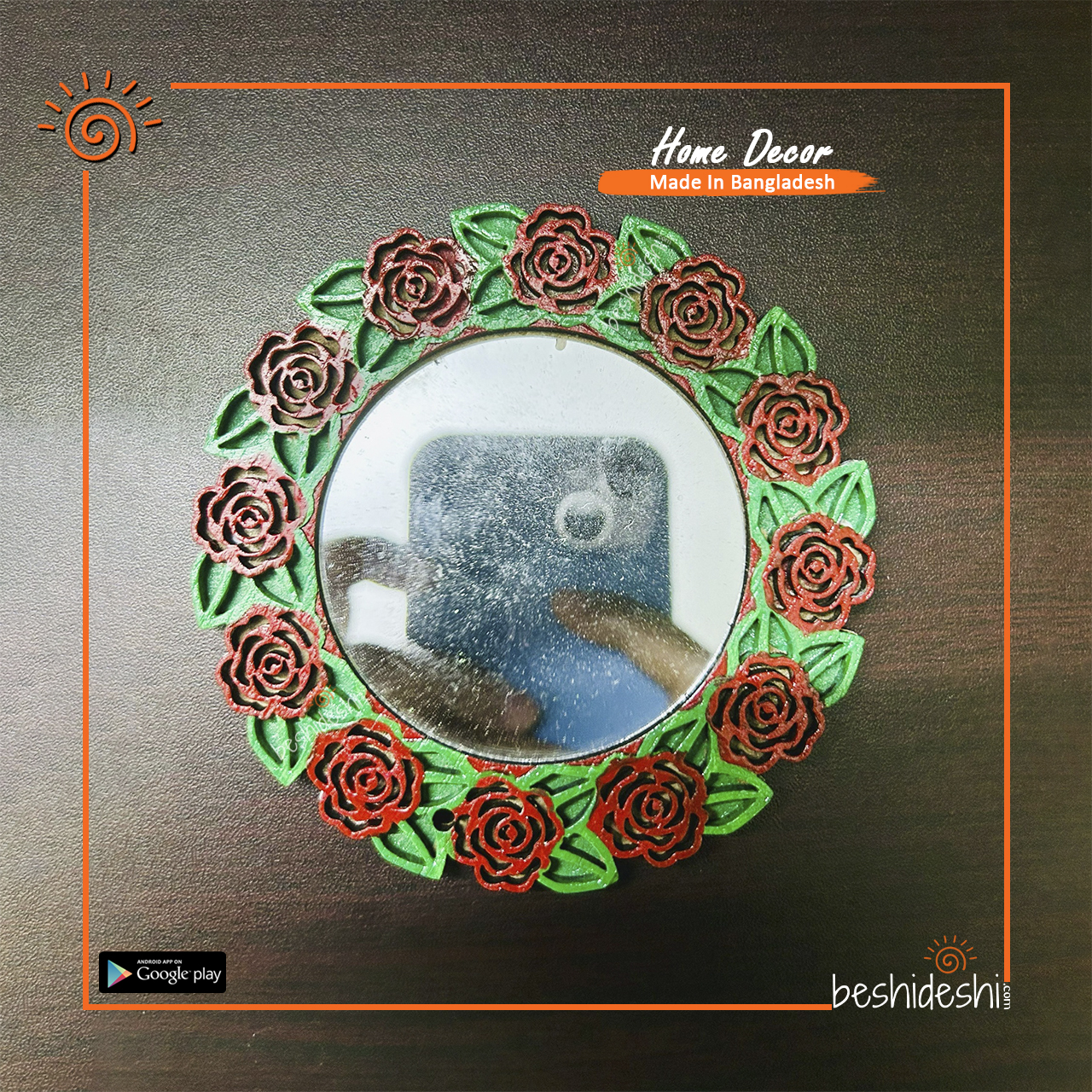 05 Maya Hand Painted Mirror