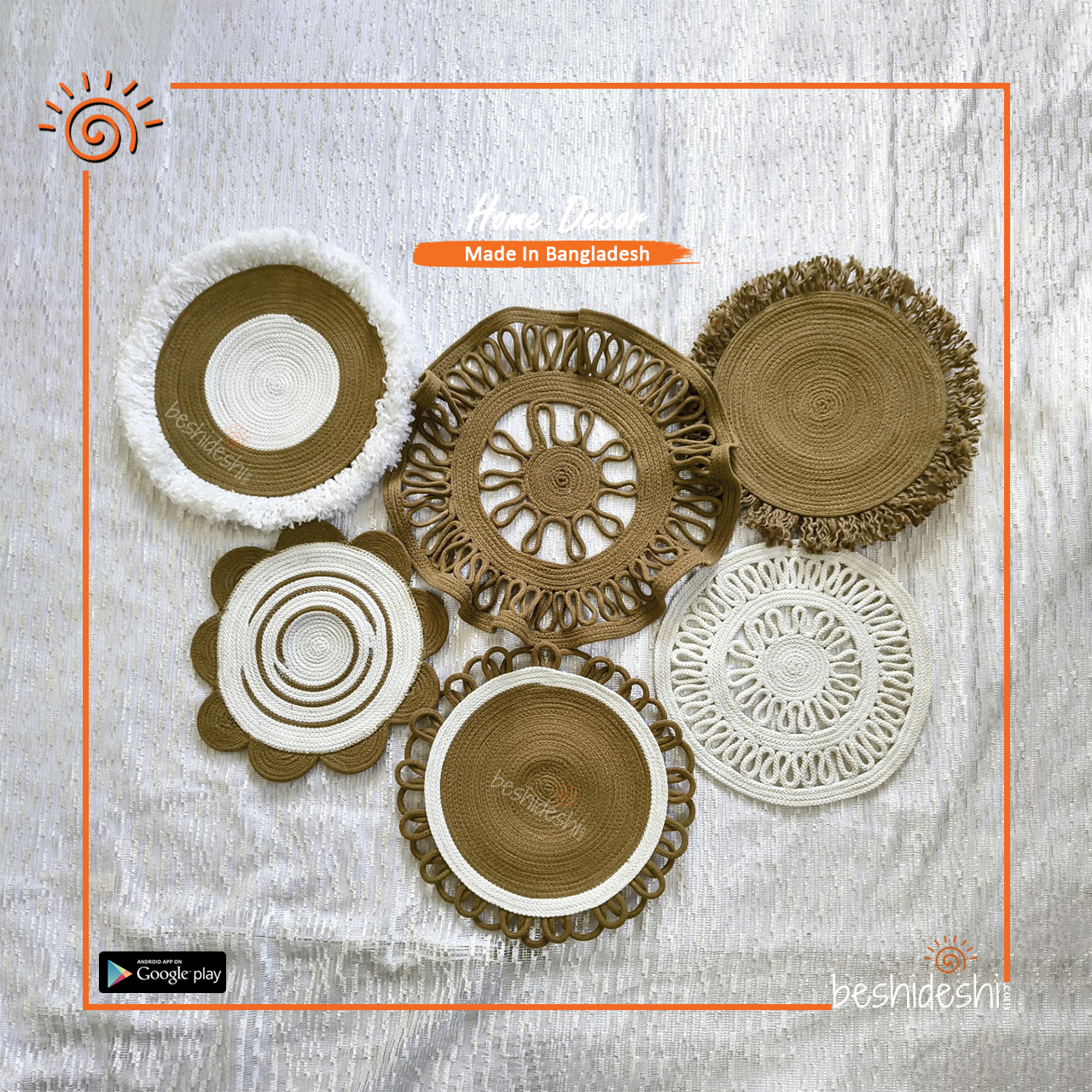 06 Macramé Mandala Wall Décor Set