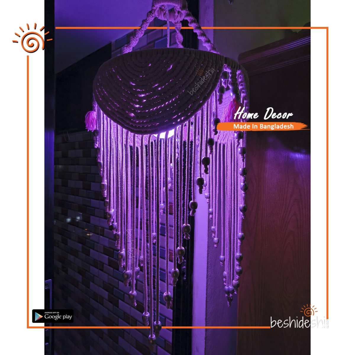 Macramé Hanging Lampshade