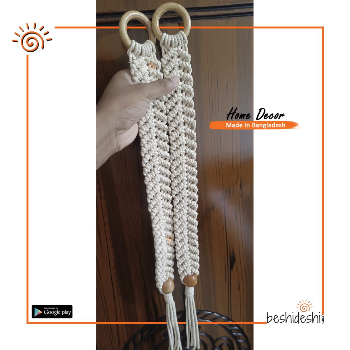 Macramé Curtain Tie-Back