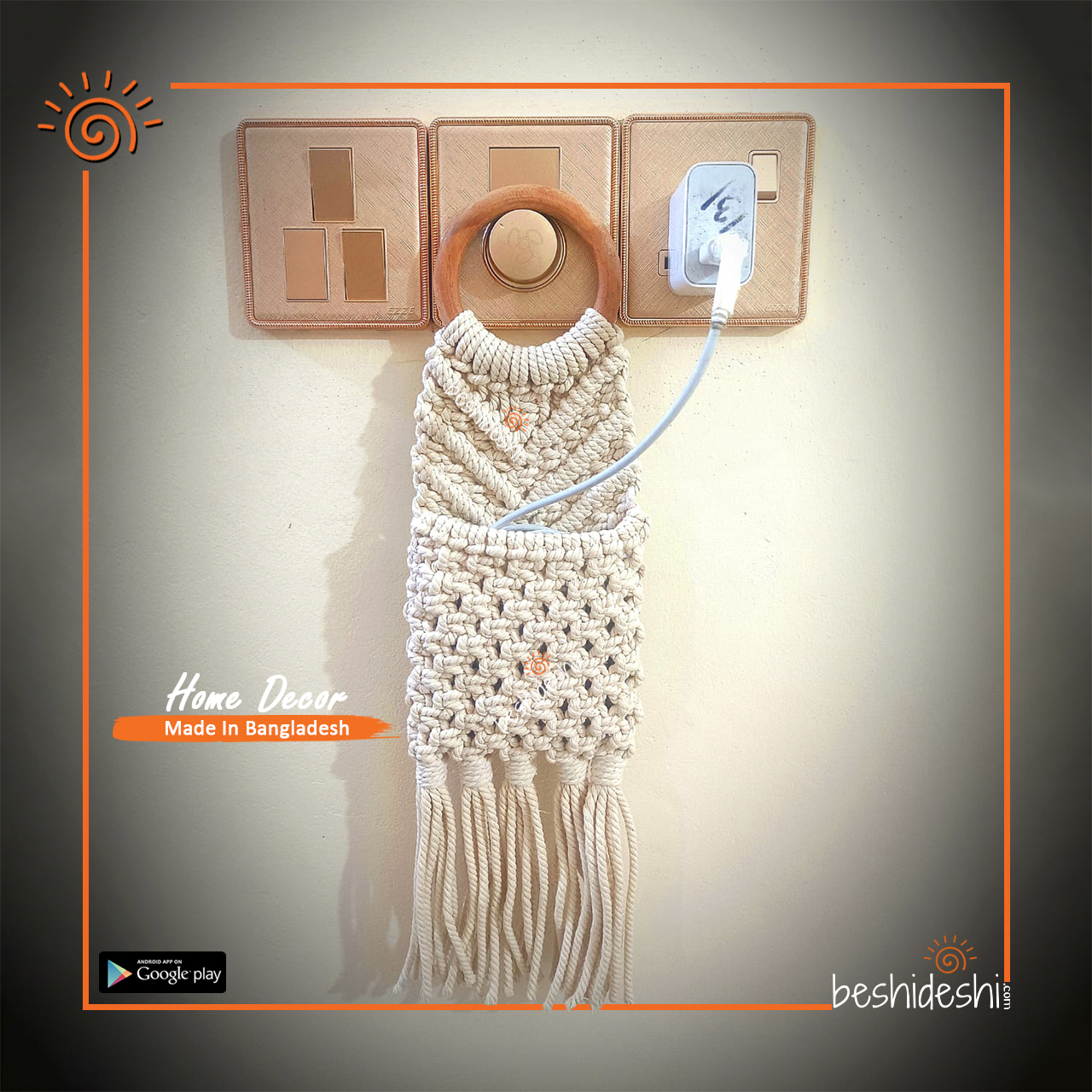 06 Macramé Mobile Charging Holder