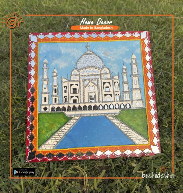 "Taj Mahal" Mirror Work Wall Hanging
