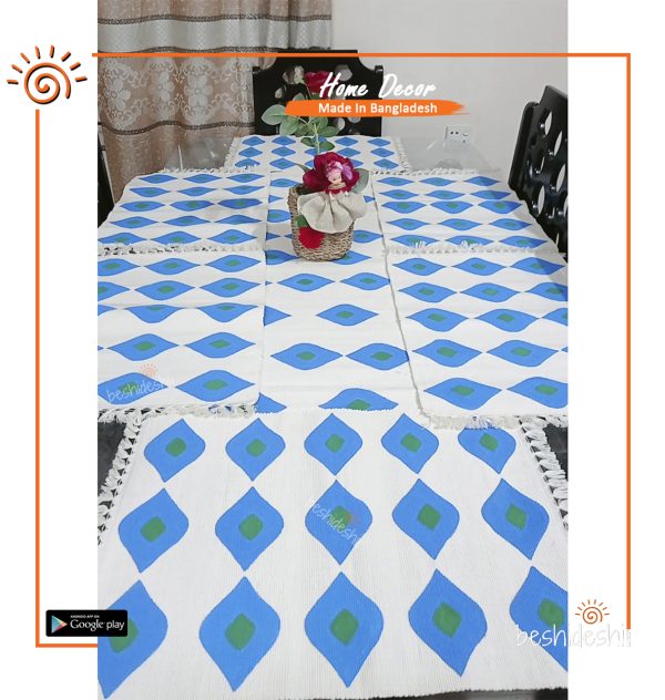 Handprint Cotton Table Runner (6Pcs Set)