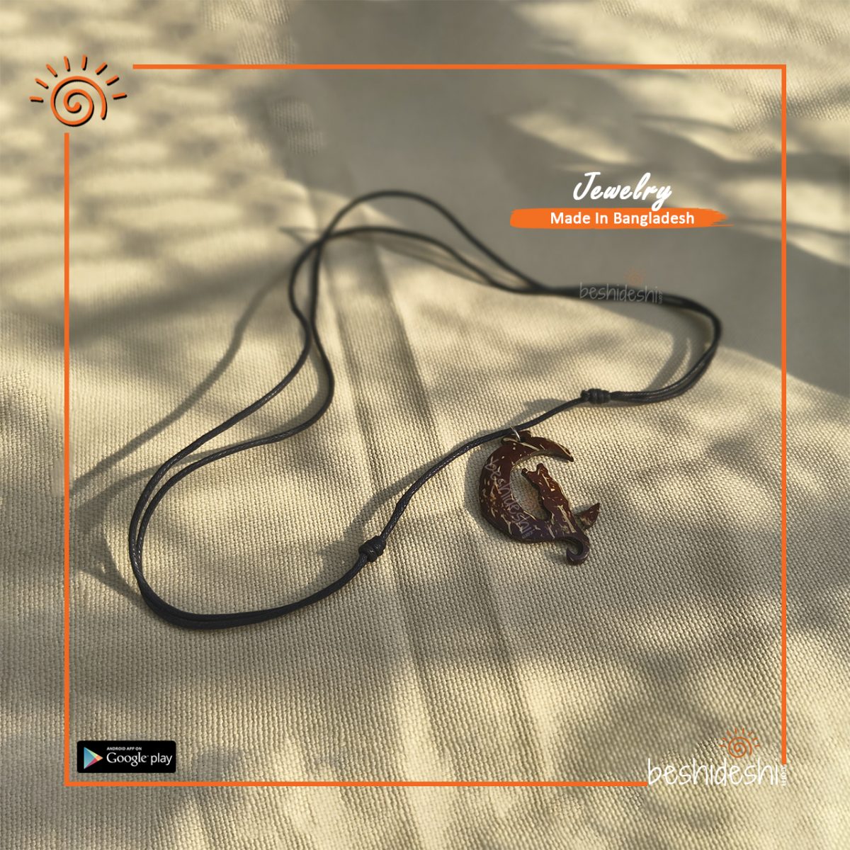 Handmade Coconut Shell Neckpiece