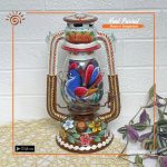 Rickshaw Painted Hurricane Lamp