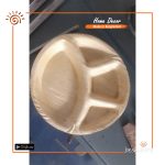 Reusable Areca Round Partition Plate Set