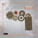 Hand Painted Macramé Boho Wall Décor Set