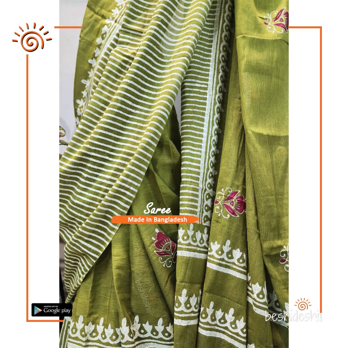 Shyamoli Handloom Block Print Saree