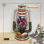Rickshaw Painted Hurricane Lamp