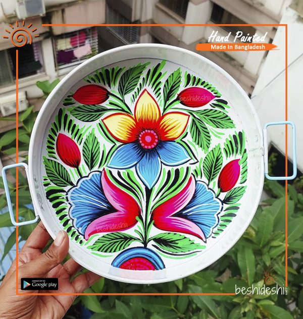 Rickshaw Painted Round Tray