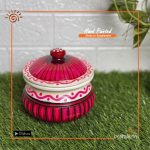 Hand Painted Round Clay Pot