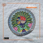 "Nil Mayur" Mirror Work Wall Hanging