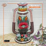 Rickshaw Painted Hurricane Lamp