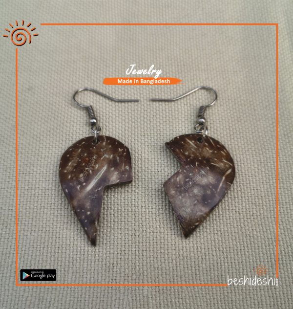 Handmade Coconut Shell Earring