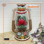 Rickshaw Painted Hurricane Lamp
