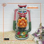 Rickshaw Painted Hurricane Lamp