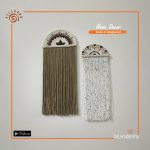Hand Painted Macramé Wall Hanging Set