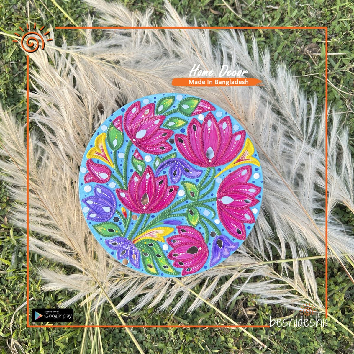 "Shaplabil" Mirror Work Wall Hanging