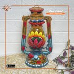 Rickshaw Painted Hurricane Lamp