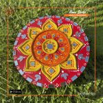 "Uzzol Prohor" Mirror Work Wall Hanging